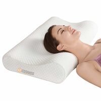 E-COSMOS Memory Foam Pillow, Orthopedic Pillow for Neck Pain Cervical Contour Memory Foam Pillow,Orthopedic Neck Pillow with Washable Cover, Bed Pillows for Side, Back, Stomach Sleepers.