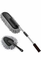 E-COSMOS Combo 2 PCS Super Soft Microfiber Car Cleaning Brush Ideal as Mop Duster|Car Duster Exterior with Extendable Handle|Multipurpose Dust Cleaner Car Wash Brush for Home (Combo)