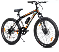 LEADER Beast MultiSpeed Bike with FS & DD Brake 26 T Mountain Cycle  (7 Gear, Black, Only Front Suspension)