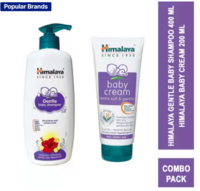 HIMALAYA GENTLE BABY SHAMPOO 400ml+BABY CREAM 200ml Bundle pack  (White)