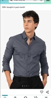 Pinkmint Mens Long Sleeve Button Down Shirt for Men Collared Casual Formal Soild Shirt