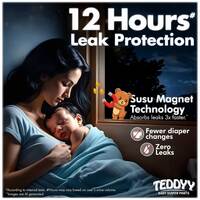 TEDDYY Baby Easy Double Extra Large Diaper Pants 24 Count (Pack of 1), 15-25 kgs, 12 hrs Leak Protection, Anti - Bacterial