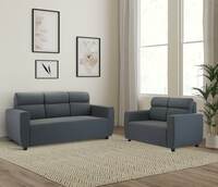 Amazon Brand - Solimo Elanzu 5 Seater Sectional Sofa Set (Fabric, Anchor Grey)