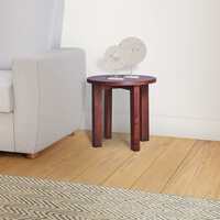 Amazon Brand - Solimo Ceibo Durable Round Bedside Table (Mango Wood with Honey Finish)