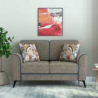 Amazon Brand - Solimo Fensmark 2 Seater Sofa (Fabric, Sand Brown)