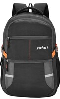 Safari Omega spacious/large laptop backpack with Raincover, college bag, travel bag for men and women, Black, 30 Litre

