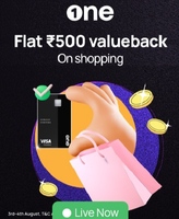 OneCard - Get Flat 5000 Reward Points (worth Rs.500) on Min. Rs.5000 Shopping Spends (One/Multiple Txns)