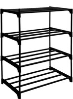 HEGZI Baby Wardrobe for Clothes Plastic Multipurpose 4 Shelve, Unbreakable Material, Portable Cloth Storage Rack, Foldable almirah for Clothes, Pack of 1