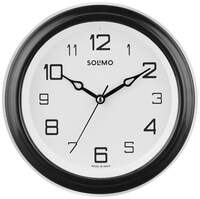 Amazon Brand - Solimo Abstract Wall Clock | Round | Plastic | 8 Inch | Black - Analog