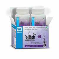 Follihair New By Abbott Helps Nourish & Strengthen Hair Follicles Tablet, Amino Acids, Vitamins, Minerals & Natural Extracts Twin Pack (30 X 2)

