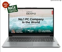Lenovo IdeaPad 1 AMD Ryzen 5 5500U 15.6" (39.62cm) FHD Thin & Light Laptop (8GB/512GB SSD/Windows 11/Office 2021/HD Camera/1 Year ADP Free/Grey/1.6Kg), 82R400BGIN 