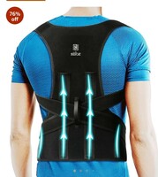 Sifoz Free Size Posture Corrector For Men And Women Back Support Belt Back Pain Back Straight And Shoulder Support Belt (Universal Size), Neoprene 