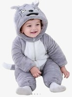 BRANDONN Unisex Baby Flannel Jumpsuit Panda Style Cosplay Clothes Bunting Outfits Snowsuit Hooded Romper Outwear