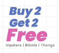 Friendship Day Sale - Buy 2 Get 2 Free On Hipsters, Biknis & Thongs + Extra ₹239 Off / 2.5% discount on online payments 