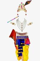 BLU VAPOUR Krishna dress for Kids, krishna dress for baby boy, kanha dress for kids, krishna costume for baby boy,krishna costume for Janmashtami, 3 Months-8 Years
