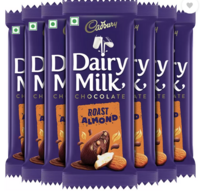 Cadbury Dairy Milk Roast Almond Chocolate Bars  (7 x 80 g) [location specific]
