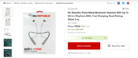 Nu Republic Pulse Metal Bluetooth Headset With Up To 50 hrs Playtime, ENC, Fast Charging, Dual Pairing, Silver, 1 pc at 70% off