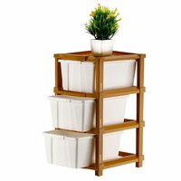 E-COSMOS Plastic Drawer Organizer Self Standard Rectangular Multi Purpose Modular Drawer System Large Chest of Drawer Organizer for Home Office,Product Dimension When assembeled (3 Tier, White)