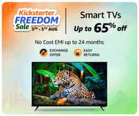 Kickstarter Freedom Sale up to 65% off + 10% off on Onecard & HDFC Bank Cards| 03rd - 05th August