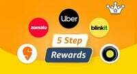 5/10/15 Step Rewards | Get 10% cashback offers on Ola, Uber, Swiggy, Zomato, Blinkit and more