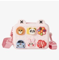 Farraige Cartoon Soft Silicone Bag Crossbody Shoulder Bag Purse Waterproof Anti Fall Stationery Storage Bag Handbag Sweet Birthday Gift For Children Students Girls, Multicolor

