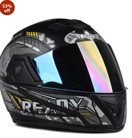 URBAN CARRIER Dashing ISI Certified Full Face Helmet for Men and Women with Rainbow Visor Motorbike Helmet-ABS Material(Batman)

