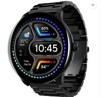 boAt Lunar Connect Pro Bluetooth Calling Smartwatch with 1.39'' AMOLED Display Smartwatch  (Metallic Black Strap, Free Size)