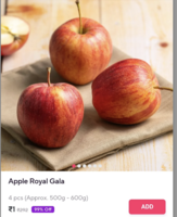 Zepto - Apple loot at Rs.1/25 (location specific) 