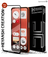 HEYANSH CREATION Tempered Glass Screen Protector Compatible for Nothing CMF Phone 1 / CMF Phone 1 / CMF by Nothing Phone 1 with Edge to Edge Coverage and Easy Installation Kit, Pack of 1, Black