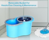 Sumoware Industries Spin Mop & Stainless Steel Wringer (Blue) 