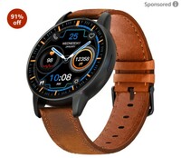  Vibez by Lifelong Smartwatch for Men & Women | 1.28" HD display | One Watch.Two straps |Bluetooth calling, Multiple Watch faces, Health Tracker, 7-day battery|1 Year Warranty( VBSWM189,Emerald series)