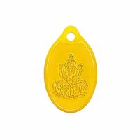 Muthoot 24K (999) Yellow Gold Oval Laxmi Pendant 2 Gram 