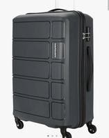 Kamiliant American Tourister Harrier 56 Cms Small Cabin Polypropylene (Pp) Hard Sided 4 Wheeler Spinner Wheels Luggage Suitcase (Grey)