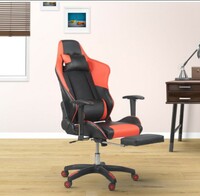 Homeland Design your Heritage Gaming Chair YG-722 Office Chair PC Chair with Ergonomics Lumbar Support, Racing Style PU Leather High Back Adjustable Swivel Task Chair (Black & Red)