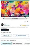 Limited-time deal: Sony Bravia 139 cm (55 inches) 4K Ultra HD Smart LED Google TV KD-55X74L (Black)