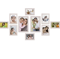Amazon Brand - Solimo Collage Photo Frames, Set Of 10,Wall Hanging (4 Pcs - 13.0Cm X18.0Cm, 4 Pcs - 15.5Cm.X 20.5Cm , 2 Pcs - 18.0 Cm X 28.0Cm)