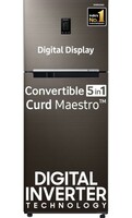 Samsung 355L 2 Star Inverter Frost-Free Convertible 5 In 1 Curd Maestro Double Door Refrigerator (RT39C5C32DX/HL,Luxe Brown 2023 Model)