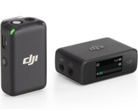 DJI Mic - Wireless Microphone System for Smartphones, Cameras, Laptops, Compact and Portable Wireless Mic Lavalier with Single-Channel Recording, 250 Meter Transmission Range, 15-Hour Battery Life
