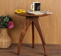 HomeTown Blake Solid Wood Bar Chair and Stool in Brown & White Colour