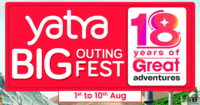 Yatra Big Outing Fest (Anniversary Sale)- 18% Extra Saving Up To 4000 OFF