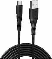 URBN USB Type-C 3.4A Fast Charging Cable - 5ft | Unbreakable Nylon Braided, Quick Charge Compatible with Samsung, OnePlus | Charge & Data Transfer | Rugged C-Type Cable for All Devices - Pink