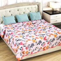 Status Contract Pure Cotton 120 GSM Reversible Soft Lightweight Printed Double Bed Blanket/AC Dohar/Skin Friendly Dohar-220x200 cm (RED)