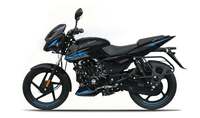 Bajaj Pulsar 125 Neon Disc Bike/Motorcycle (Ebony Black With Blue Decals)
