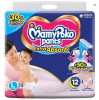 MamyPoko Extra Absorb - L  (74 Pieces)