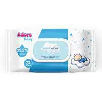 Adore Baby Water Wipes - 99.9% Paani Wipes for Baby, PH Balanced, Unscented & Skin Friendly With Sensitive Skin - 72 Count, Water Wipes, Pack Of 1