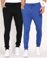 CHROMOZOME  Pack of 2 Men Solid Multicolor Track Pants