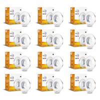 wipro Garnet 2W Led Integrated Spotlight | Red Color | Compact Design Ceiling Spot Light for Cabinets & Wardrobes| Cutout - 33Mm|Pack of 12 - Polycarbonate