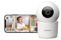 PHILIPS 3MP Wi-Fi Indoor 360 Degree Security Camera | CCTV for Home | 2K(1296p) Resolution, Pan Tilt Zoom, 2-Way Talk, Motion & Sound Detection | HSP3500 White