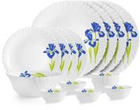 cello Pack of 17 Opalware Dazzle Opalware Blue Iris Dinner Set