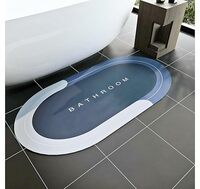 aadya alley SMTG Soft sillicon Super Absorbent Door Mats (40x60) Bath Mat Anti Skid Quick Drying Bathroom & Water Absorbent Carpets Kitchen Entrance Door Mats (Multicolour) (Multi Designs)